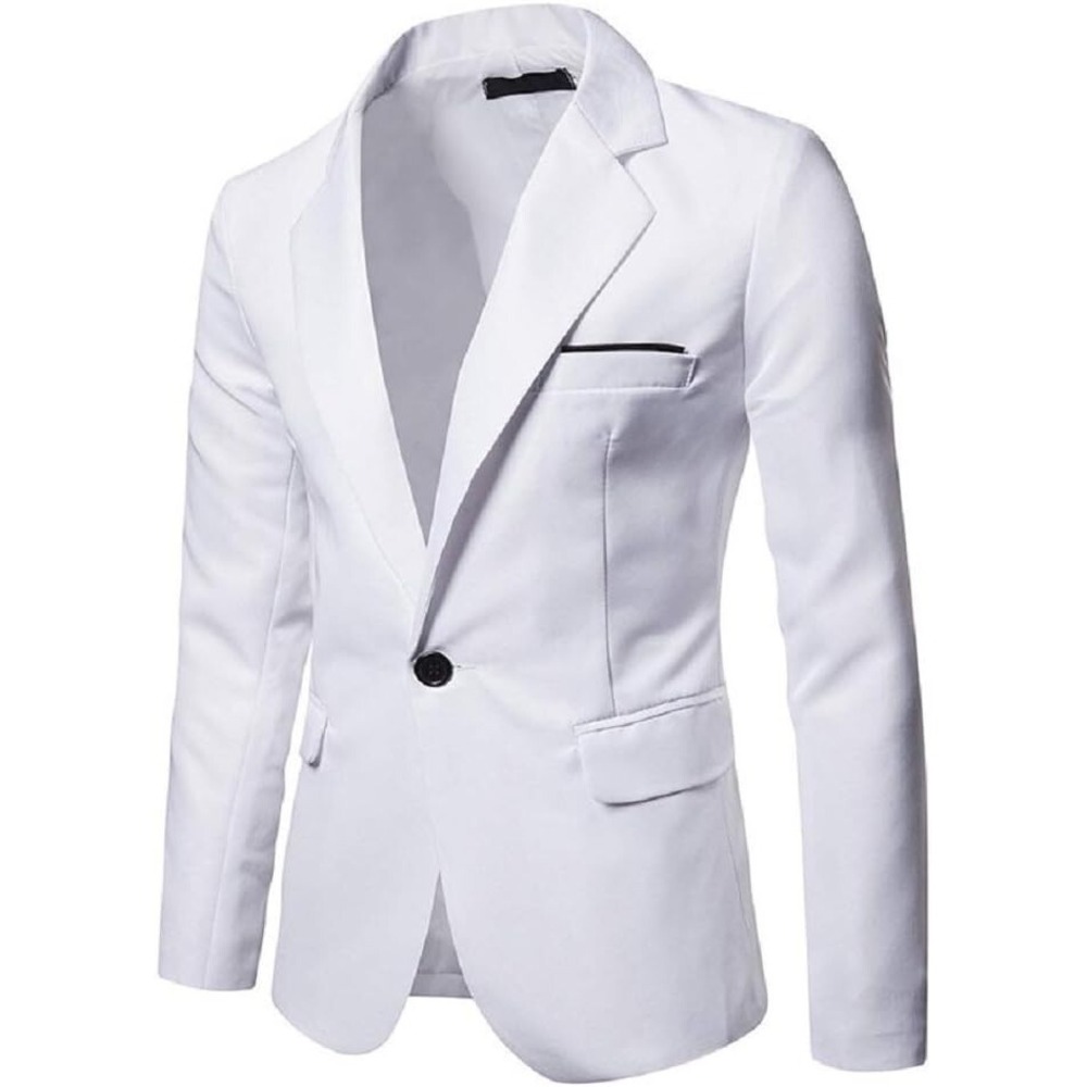 XLarge Catheive Men's Blazer Lightweight Casual Solid One Button Slim Fit